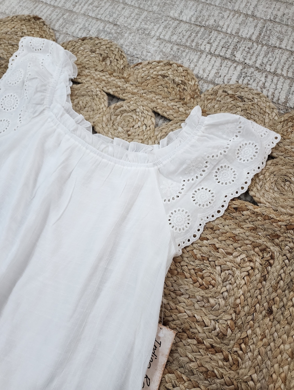 White Womens Boho Dress - Picture 3 of 3